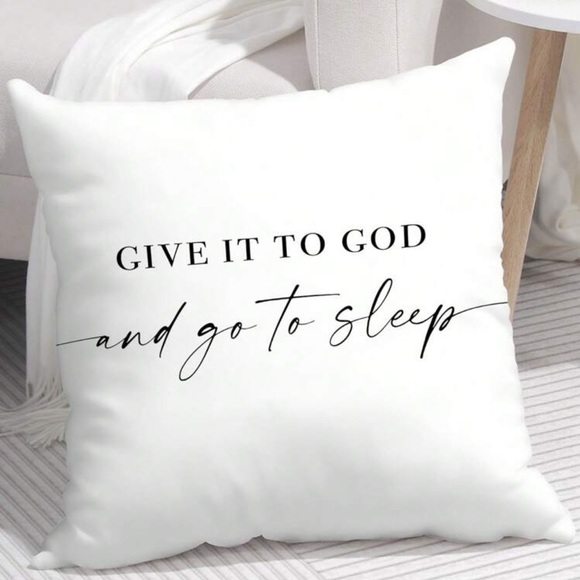 Other - Give it to God Screenprint Pillow Case Toss Pillow Cover